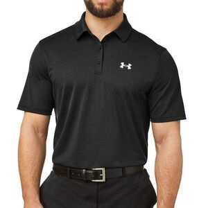 UNDER ARMOUR Golf Loose Fit Solid Black Polo Shirt XL